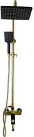 Душевая система Bronze de Luxe Element EL77/1GB Золото матовое Черный матовый