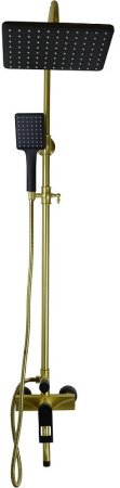 Душевая система Bronze de Luxe Element EL77/1GB Золото матовое Черный матовый 