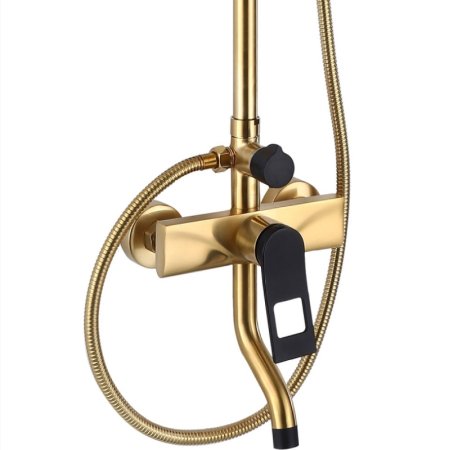 Душевая система Bronze de Luxe Element EL77/1GB Золото матовое Черный матовый 