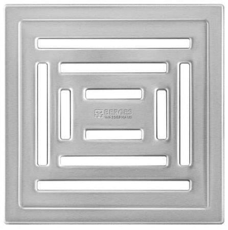 Душевой трап Berges Zentrum Uno 100x100 090371 с решеткой Хром матовый 