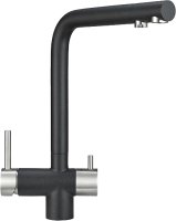 Смеситель Granula GR-2305 для кухонной мойки, черный