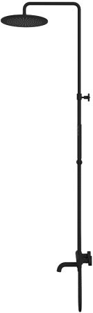 Душевая система Whitecross Y black Y1234BL с термостатом Черная матовая 