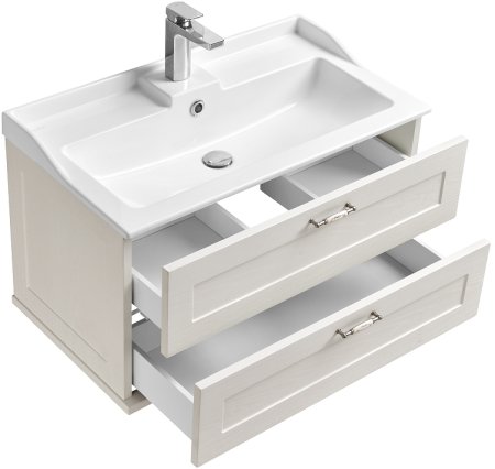 Тумба под раковину Aquaton Леон 80 1A186301LBPS0 подвесная Дуб белый 