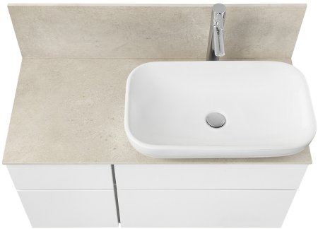 Тумба под раковину Aquaton Мишель 100 1A244101MIX40 подвесная Дуб эндгрейн Белая 