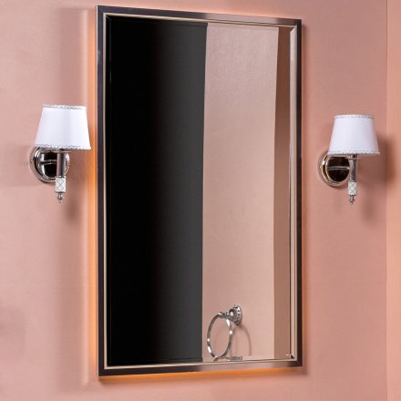 Зеркало Armadi Art Monaco с подсветкой 70*110 см глянец капучино + хром 566-CPCR 