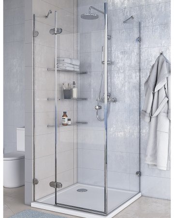 Душевой уголок Aquaton Lax SQR 100x100 L 1AX019SSXX000 профиль Хром стекло прозрачное 