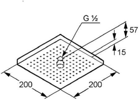 Верхний душ Kludi A-Qa 6653005-00 Хром 