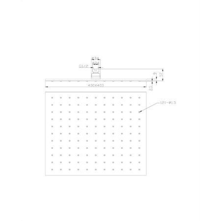 Верхний душ Omnires Slimline WG240CR 