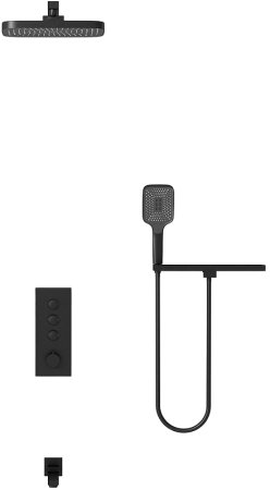 Душевая система Vincea VSFW-431T1RMB с термостатом Черная матовая 
