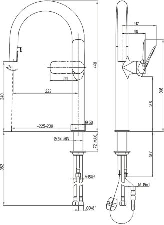 Смеситель для кухни Paini Nove 09CR591B Хром 