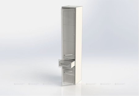 Шкаф-пенал для ванной Aquanet Остин 35 дуб кантербери/белый 