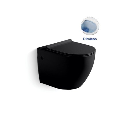 Унитаз подвесной Vincea Globo VT1-14MB безободковый, чёрный 
