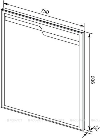 Зеркало Aquanet Модена 75 белый 