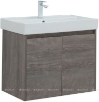 Тумба с раковиной Aquanet Nova Lite 75 дуб рошелье (2 дверцы)