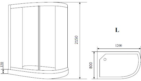 Душевая кабина Timo Eco TE-0702 L 