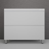 Тумба напольная Style Line "Манхэттен 100" ЭМАЛЬ под ASTI 100 2 ящика PLUS белый матовый