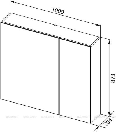 Зеркало-шкаф Aquanet Йорк 100 белый 
