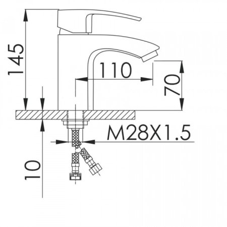 Cмеситель для раковины HANSEN H10009C Черный 
