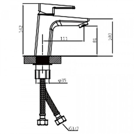 Cмеситель для раковины ViEiR V353511-C Черный 