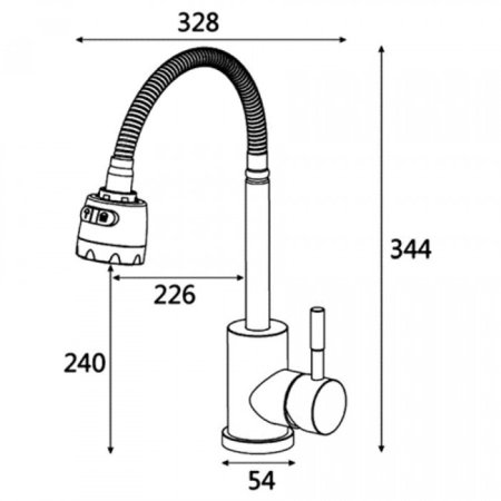 Смеситель для кухни с гибким изливом ViEiR V15022 Хром 