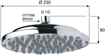 Верхний душ Remer 35323X Хром 