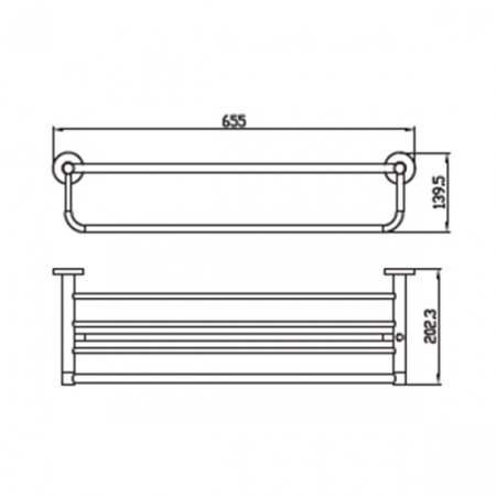 Полка для полотенец Kaiser KH-4109 Бронза 