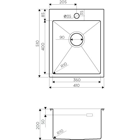 Мойка кухонная Omoikiri Akisame 41-IN нержавеющая сталь 