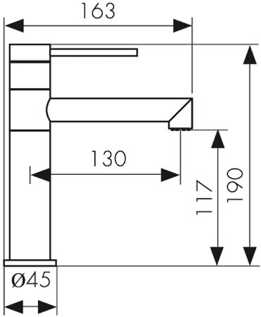 Смеситель для раковины Kaiser Vita 43011-15 Вороненая сталь 