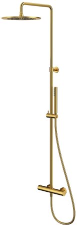 Душевая система Whitecross Y brushed gold Y1254GLB с термостатом Брашированное золото 