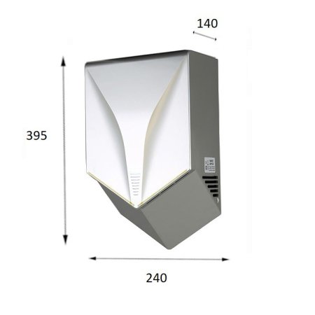 Сушилка для рук CeramaLux A1011 серая 