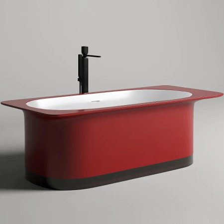 Ванна из искусственного камня Salini Ninfea 180х82 102721MRH покраска по RAL снаружи матовая 
