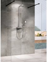 Душевая перегородка Abber Immer Offen 120 AG68120B8 профиль Черный стекло прозрачное