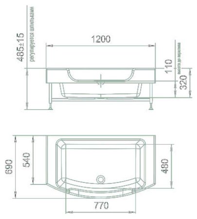 Акриловая ванна Радомир Чарли 