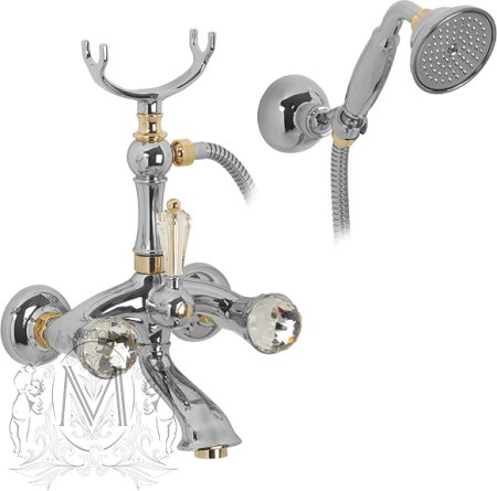 Смеситель Migliore Korona Swarovski ML.KRN-4703 CrDo для ванны с душем 