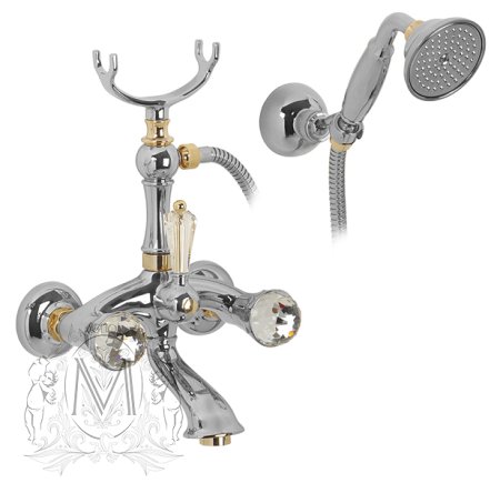 Смеситель Migliore Korona Swarovski ML.KRN-4703 CrDo для ванны с душем 