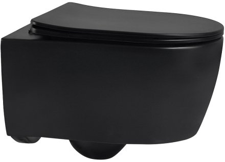 Унитаз Abber Bequem AC1104MB подвесной Черный матовый с сиденьем Микролифт 