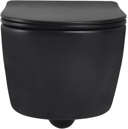 Унитаз Abber Bequem AC1104MB подвесной Черный матовый с сиденьем Микролифт 