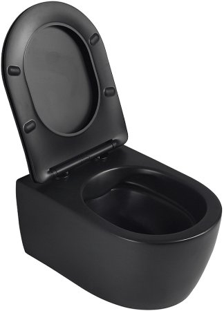 Унитаз Abber Bequem AC1104MB подвесной Черный матовый с сиденьем Микролифт 