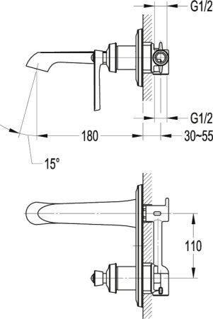 Смеситель Cezares Liberty F BLI 01 для раковины 