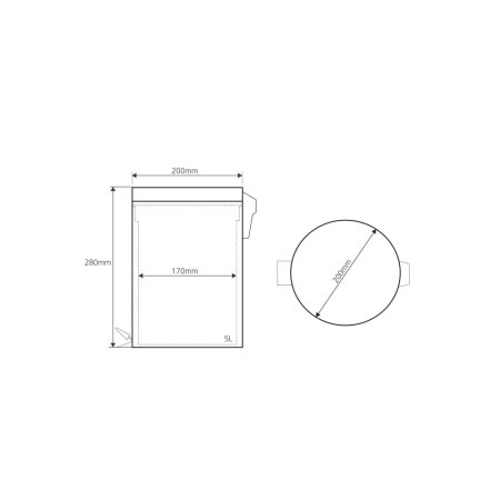 Мусорное ведро Bemeta Hotel 104315052 5 л, матовое 