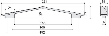8.1135.192160.0270OP Ручка-скоба 192-160мм, отделка белый матовый 