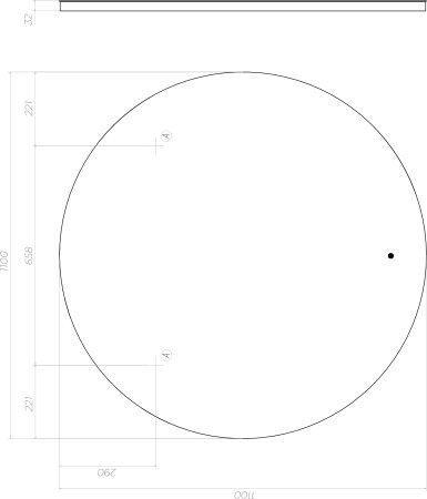 Зеркало VIGO Otti z.OTT.110.Classic, 110 см 