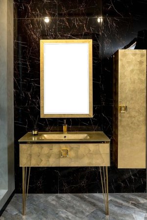 Шкаф пенал Boheme Armadi Art Lucido 35 772-Foil подвесной Поталь 