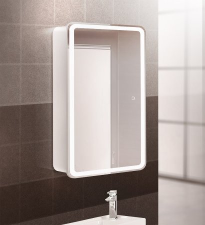 Зеркальный шкаф BelBagno Marino 50 SPC-MAR-500/800-1A-LED-TCH с подсветкой Белый 