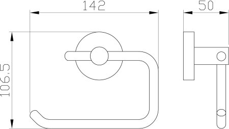 Держатель для туалетной бумаги без крышки WONZON & WOGHAND, Хром (WW-8116) 