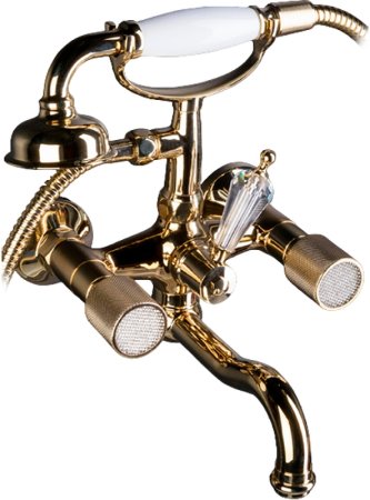 Смеситель для ванны Boheme Royal Cristal 293-Royal Золото 