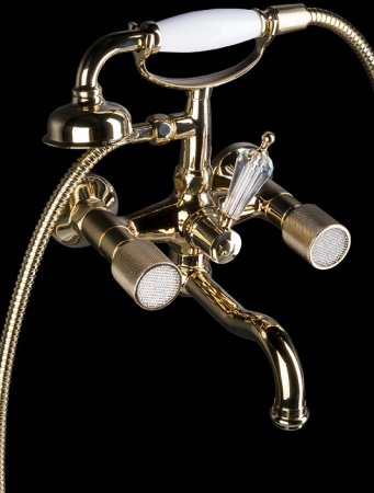 Смеситель для ванны Boheme Royal Cristal 293-Royal Золото 