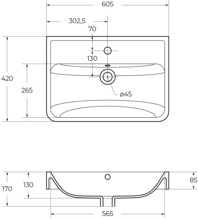 Керамическая раковина BelBagno NEON 19060 