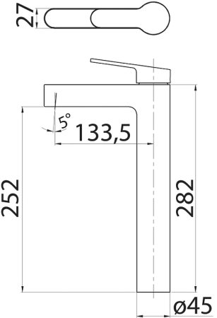 Смеситель для раковины BelBagno Delta DEL-LMC-BORO Золото брашированное 