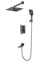 Душевая система встраиваемая WONZON & WOGHAND, Темный графит (WW-88939016-BGM)